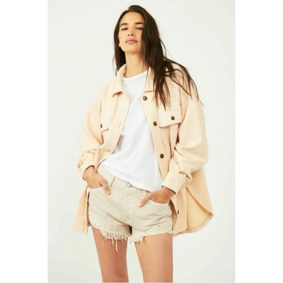 Free People Jackets & Blazers - | free people • ruby shacket shirt jacket in sunrise sweetheart • medium |